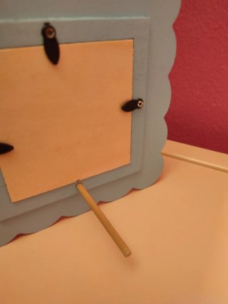 Cornice porta foto in legno artigianale 14x14 cm
