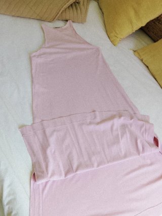 Vestido rosa algodón Zara