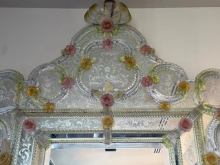 Espejo Murano Veneciano Cristal Grabado 190cm
