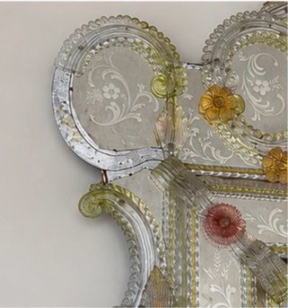 Espejo Murano Veneciano Cristal Grabado 190cm
