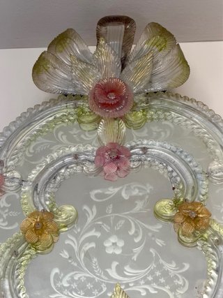 Espejo Murano Veneciano Cristal Grabado 190cm