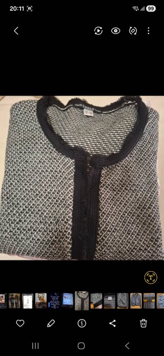 Chaqueta corta con hilos plateados