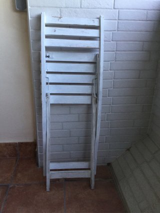 2 Sillas Plegables Madera Balcón