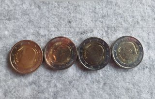 Monedas 2 Euros España sin circular (4 uds)