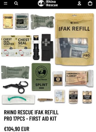 Kit IFAK Refill Pro 17 piezas