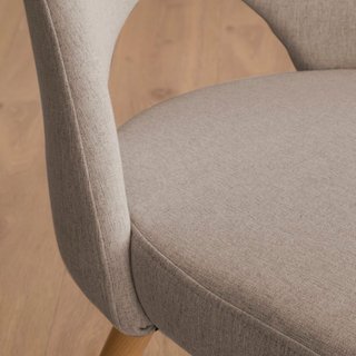 Sillas Banak de tela beige (cuatro unidades)