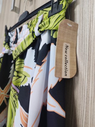 Falda larga estampada floral