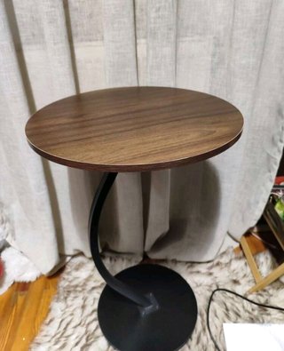 Mesa centro auxiliar sofa redonda nueva madera