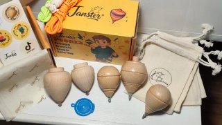 Caja 5 Peonzas de Madera Janster
