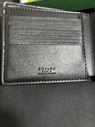 Billetera Goyard Clásica Negra y Beige
