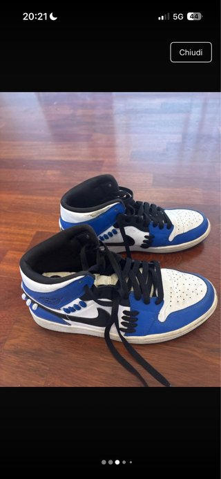 Jordan 1 Blu Bianche Nere