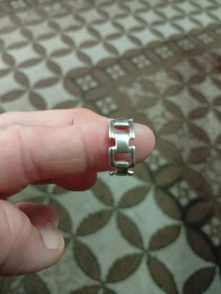 Anillo de plata estilo eslabones