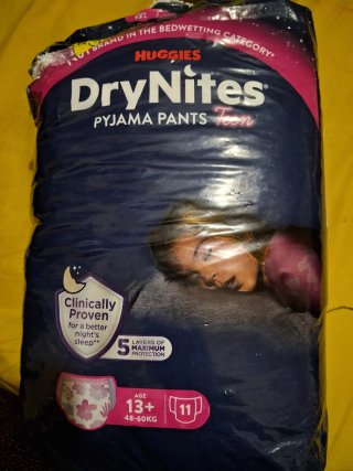 DRYNITES Pañales Noche Talla 13+ Niña 11 uds