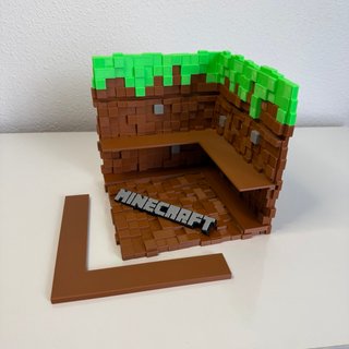 Expositor Minecraft para mini figuras Kinder Joy