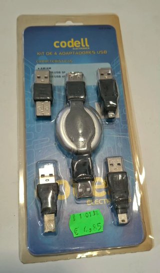 Kit 4 Adattatori USB Codell