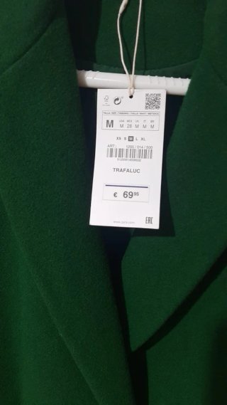 Abrigo verde doble botonadura, nuevo