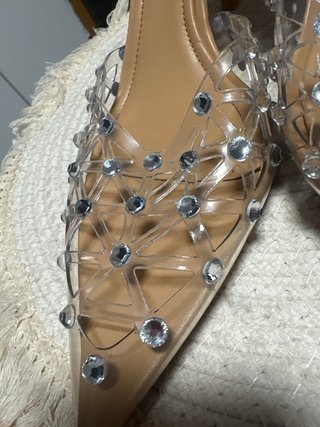 Zapatos Zara Talla 40Beige/Plata Destalonados
