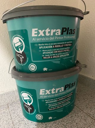 Masilla ExtraPlas 20kg Rodillo y Pistola