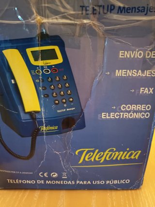 Teléfono Público Telefónica TELETUP Mensajes, Fax,
