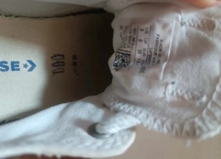 Converse Blancas Unisex Talla 25