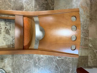 6 Sillas Comedor Madera y Tela