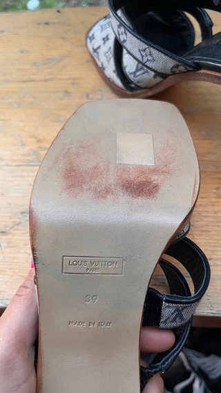 Tacones Louis Vuitton Monogram Beige/Negro