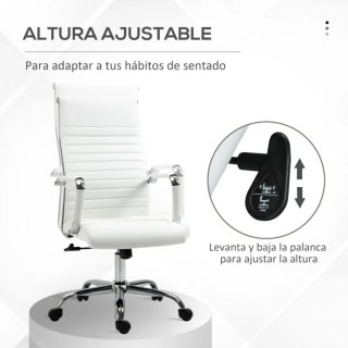 Silla de oficina ergonómica blanca