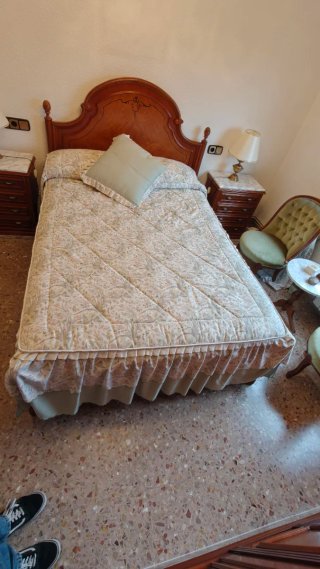 Cama Matrimonio Madera Maciza Clásica
