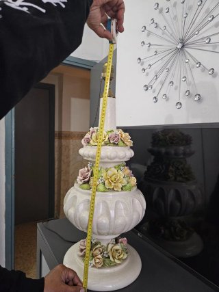 Lámpara cerámica Manises XXL flores