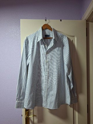 Camisa Massimo Dutti Rayas Azul