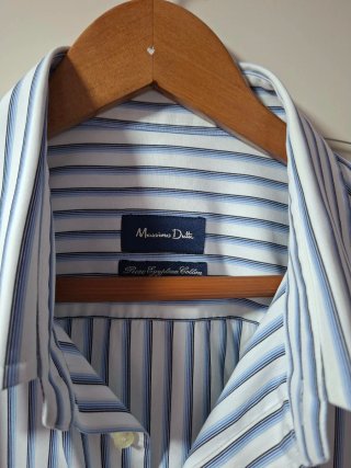 Camisa Massimo Dutti Rayas Azul