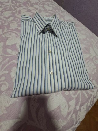 Camisa Massimo Dutti Rayas Azul