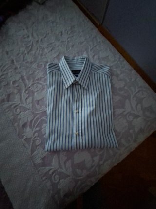 Camisa Massimo Dutti Rayas Azul