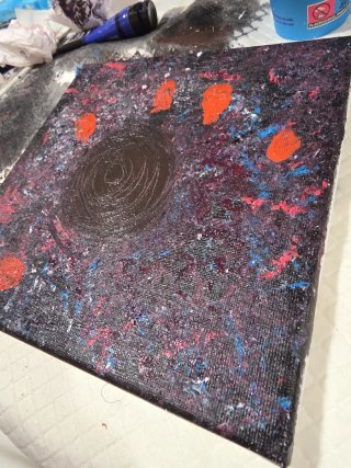Cuadro abstracto arte moderno Touching void