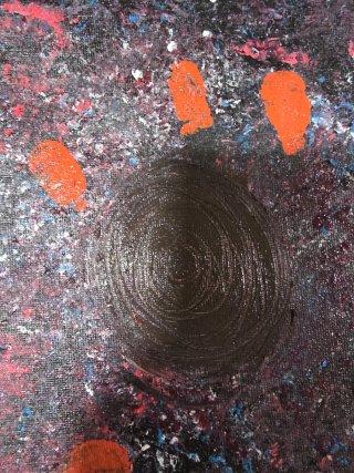 Cuadro abstracto arte moderno Touching void