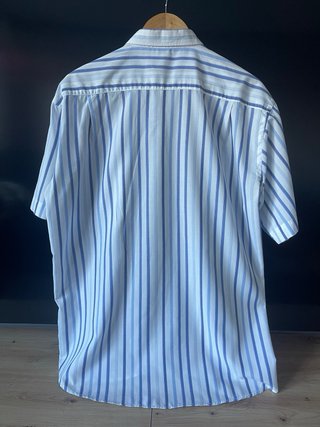 Camisa de rayas azules manga corta Talla M