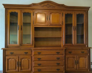 MUEBLE SALON APARADOR VITRINA DE MADERA