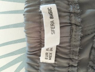 Pantaloni satin grigi XL Sfera