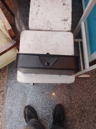 Elegante trousse da viaggio per gentiluomo Nero e Rosso