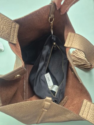 Borsa Uterqüe color bronzo