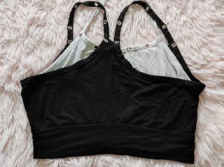 Top da danza nero con occhielli