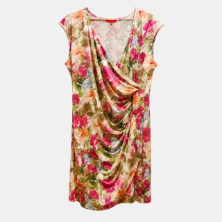 Abito floreale drappeggiato Precchio taglia 48
