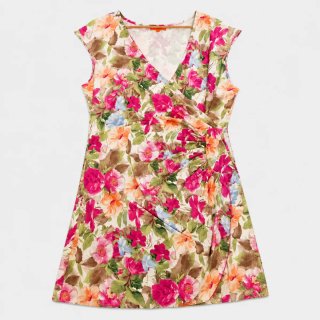 Abito floreale drappeggiato Precchio taglia 48