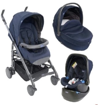 Passeggino per neonati + ovetto + seggiolino auto