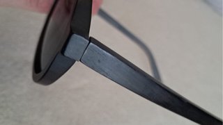 Occhiali da sole aviator neri, stile legno