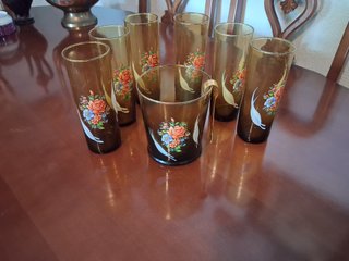 Vasos vintage con cubitera floral
