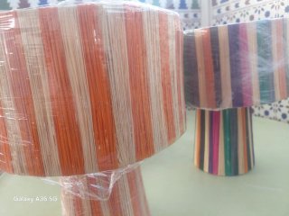 Lámparas de rafia artesanales