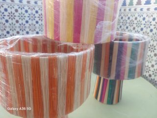 Lámparas de rafia artesanales