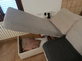 Divano modulare a tre posti Beige