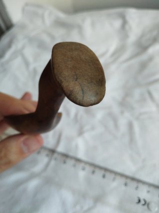 Cuchara de pastor de madera. Arte pastoril